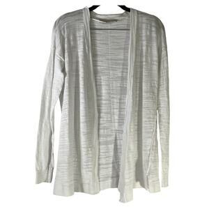 Loft Petite White Lightweight Open Front Cardigan Sweater Size XS